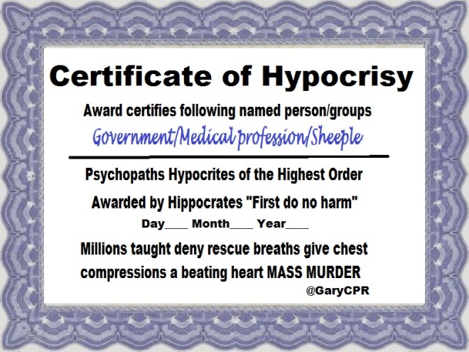 Certificate of Hypocracy
